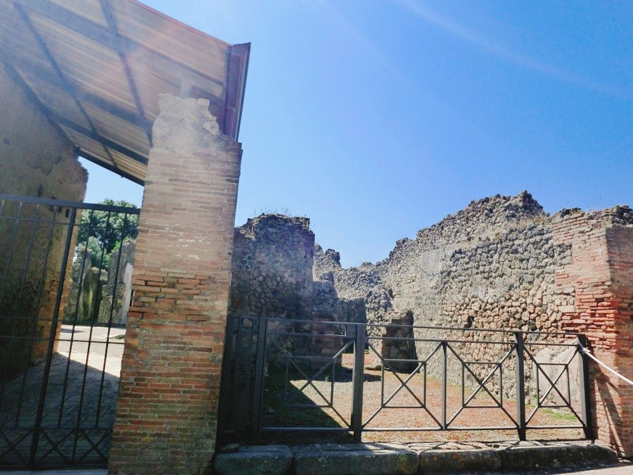 Restoration work in Pompeii