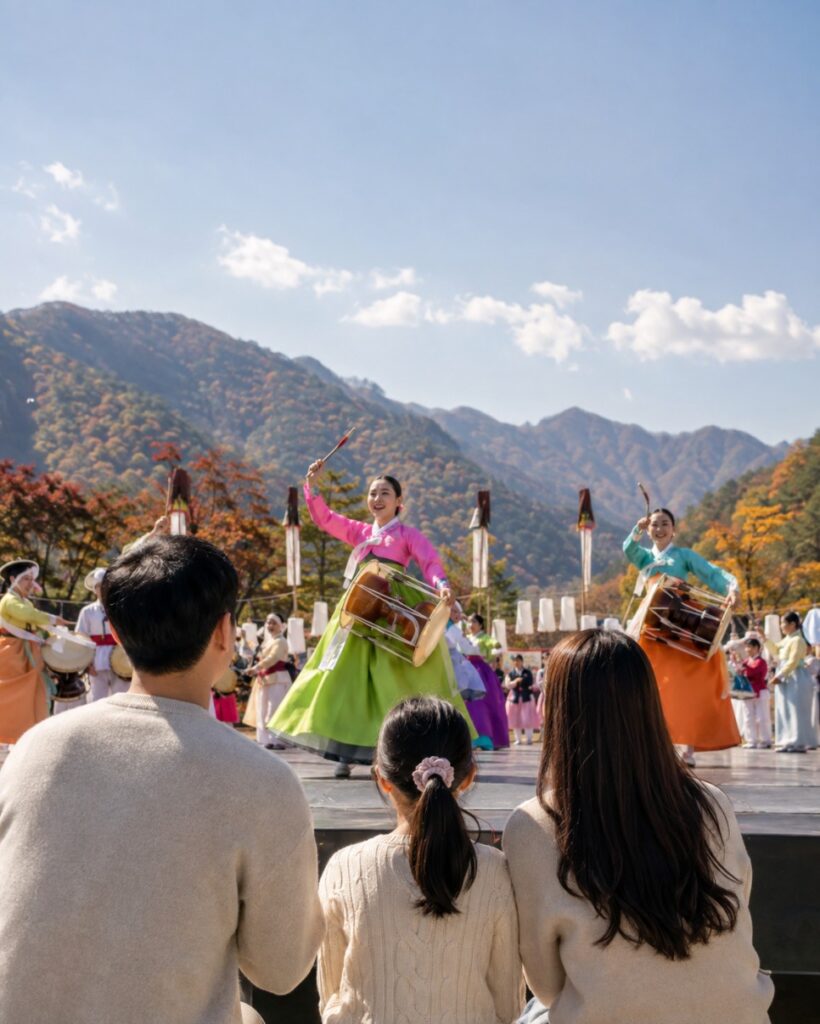 Jeongseon Arirang Festival performers in traditional dress