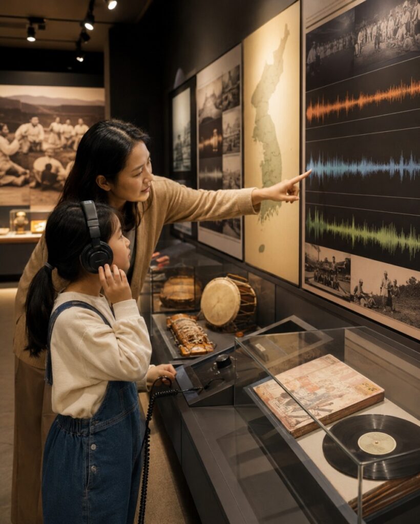 Arirang Museum exhibits on regional Arirang songs