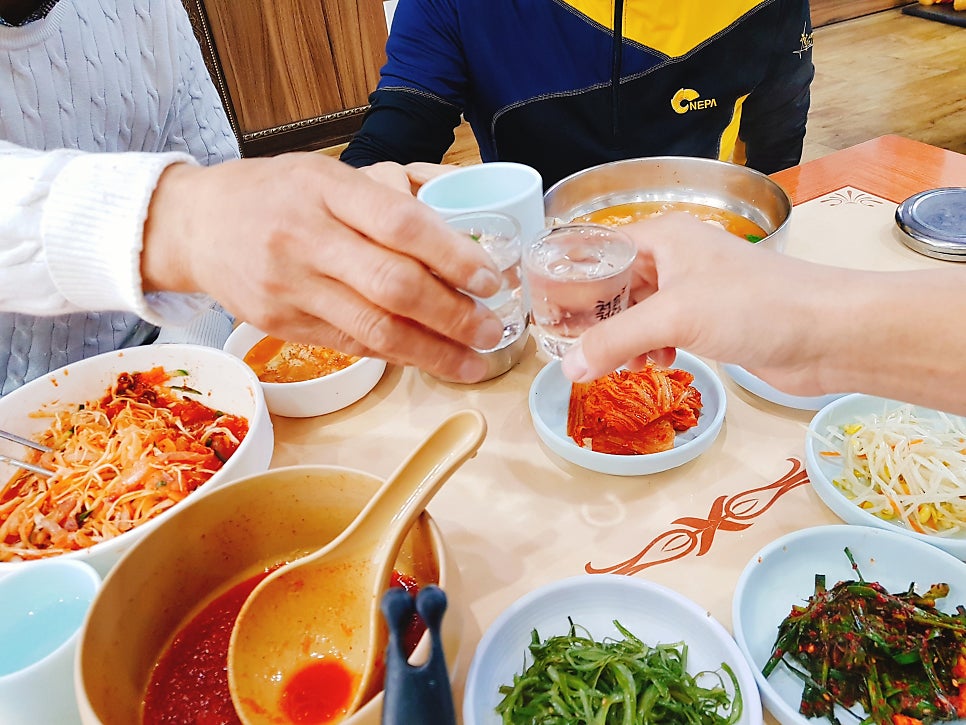Soju with lunch