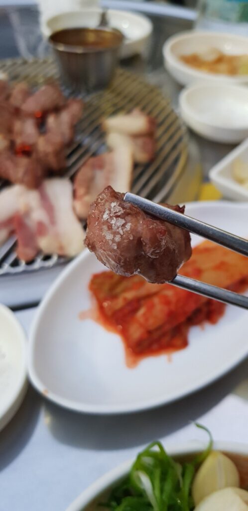 Served black pork