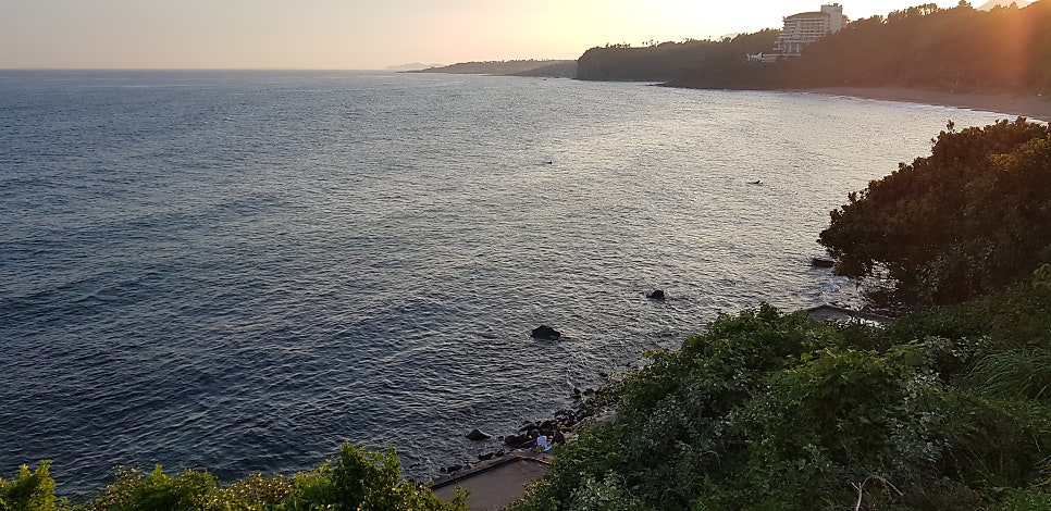 Looking down at Saekdal Beach Jeju