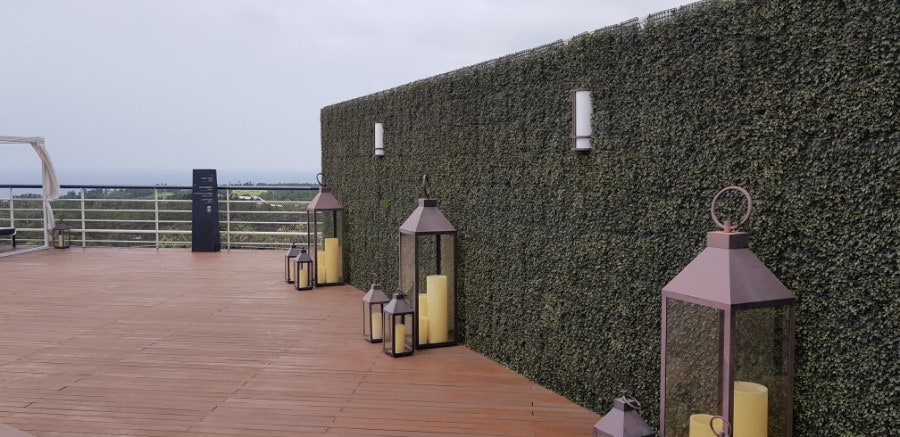 Rooftop lounge area