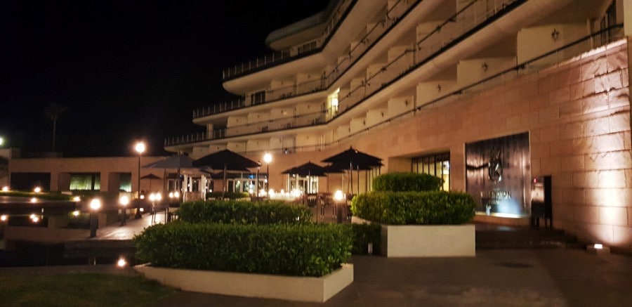 Evening walk around Kensington Hotel Jeju