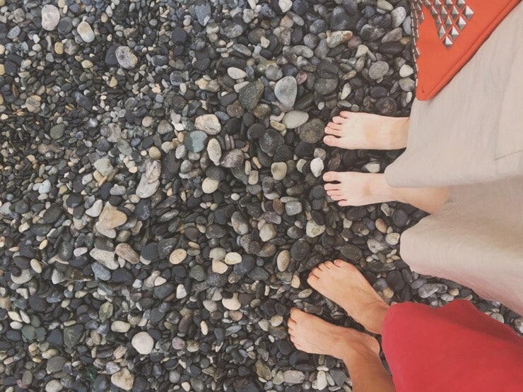Dipping feet in the water