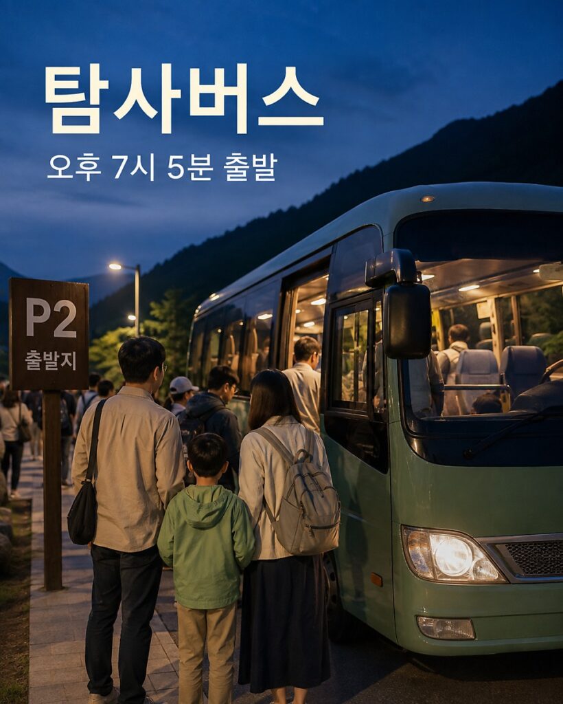 Shuttle bus to the firefly habitat