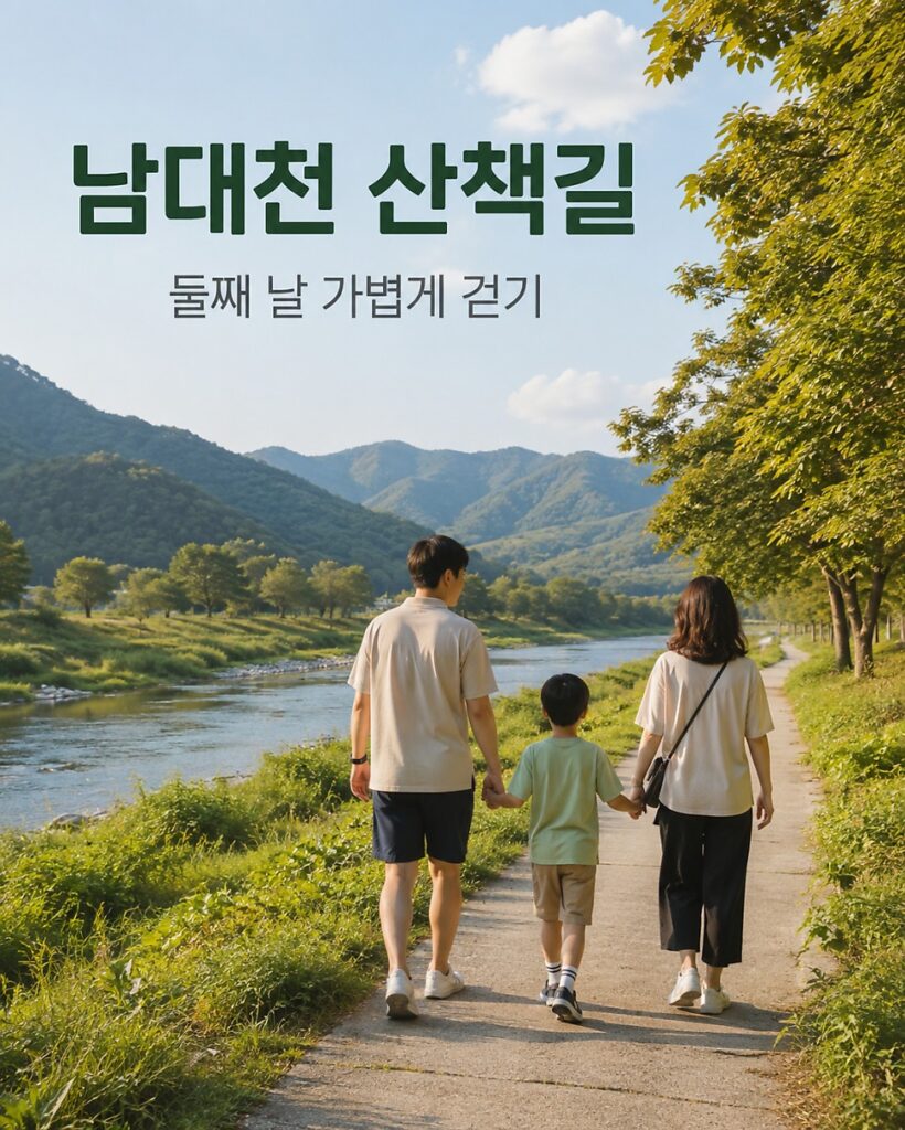 Walking path along Namdaecheon in Muju