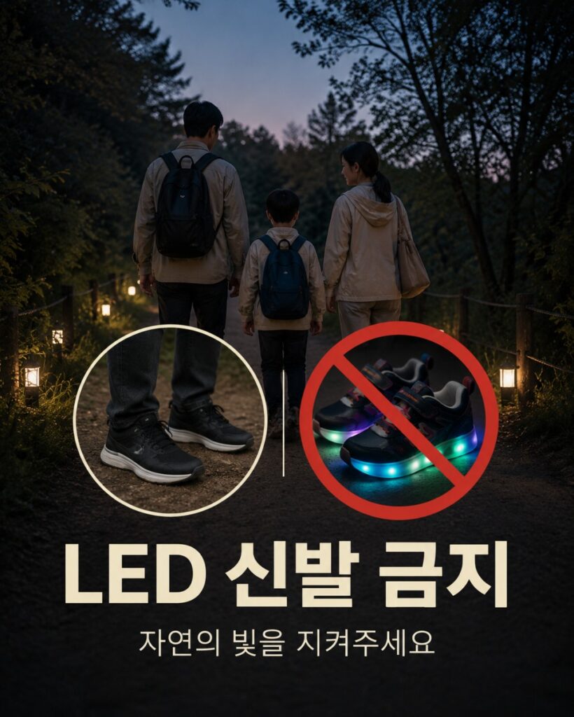 Kids in long pants and sneakers for the night walk