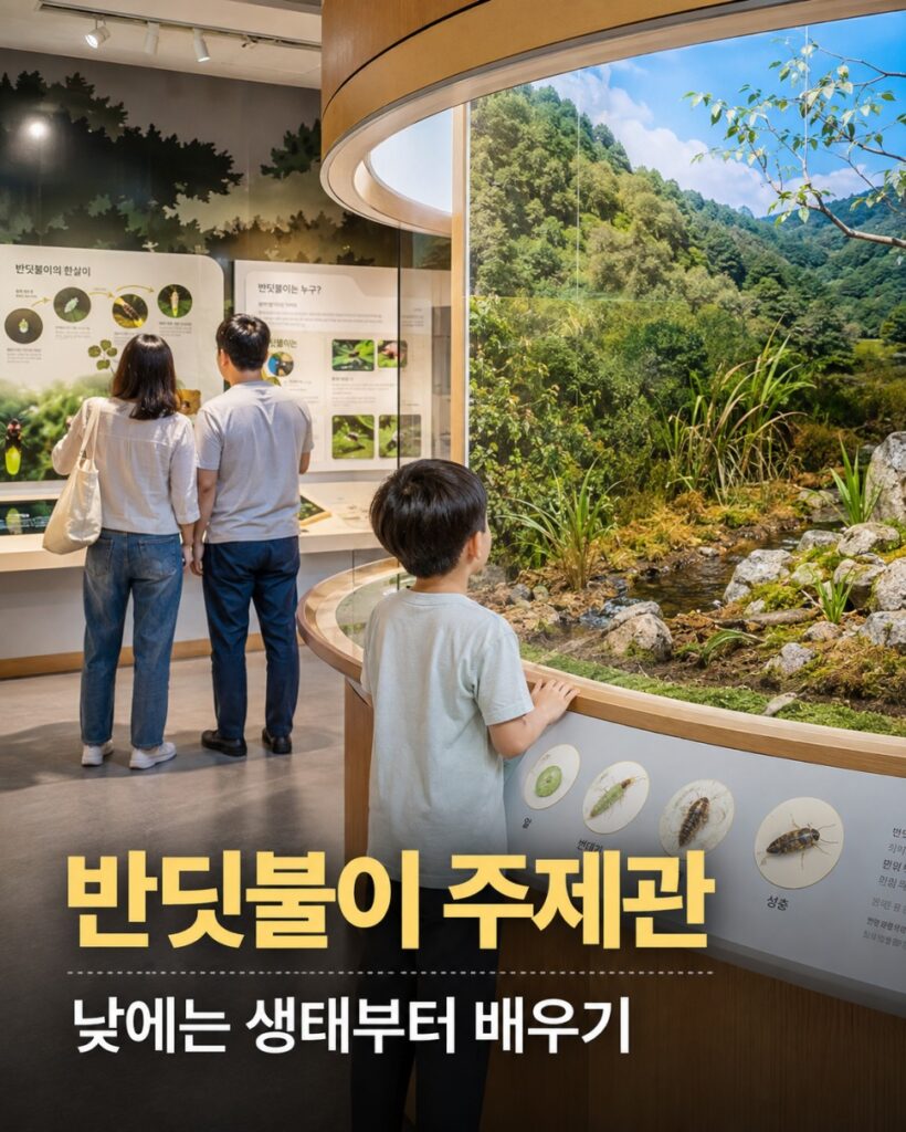 Firefly habitat at night in Muju