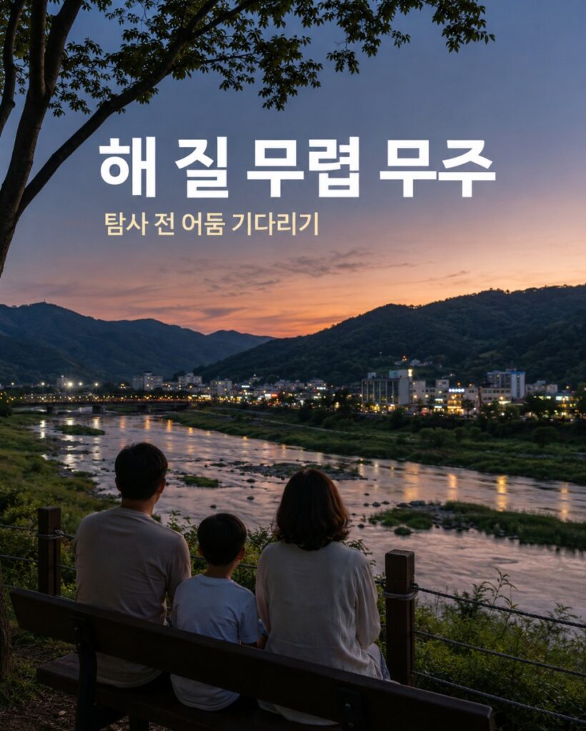 Night sky above the Muju firefly habitat