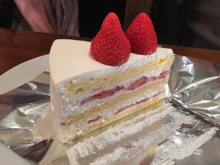 Strawberry cake at Harbs