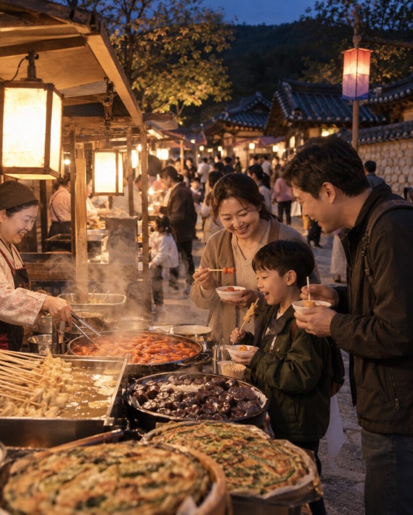 Pibanryeong goblin night market food stalls