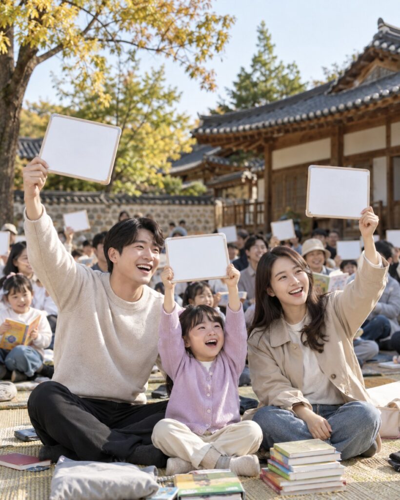 Family reading golden bell quiz