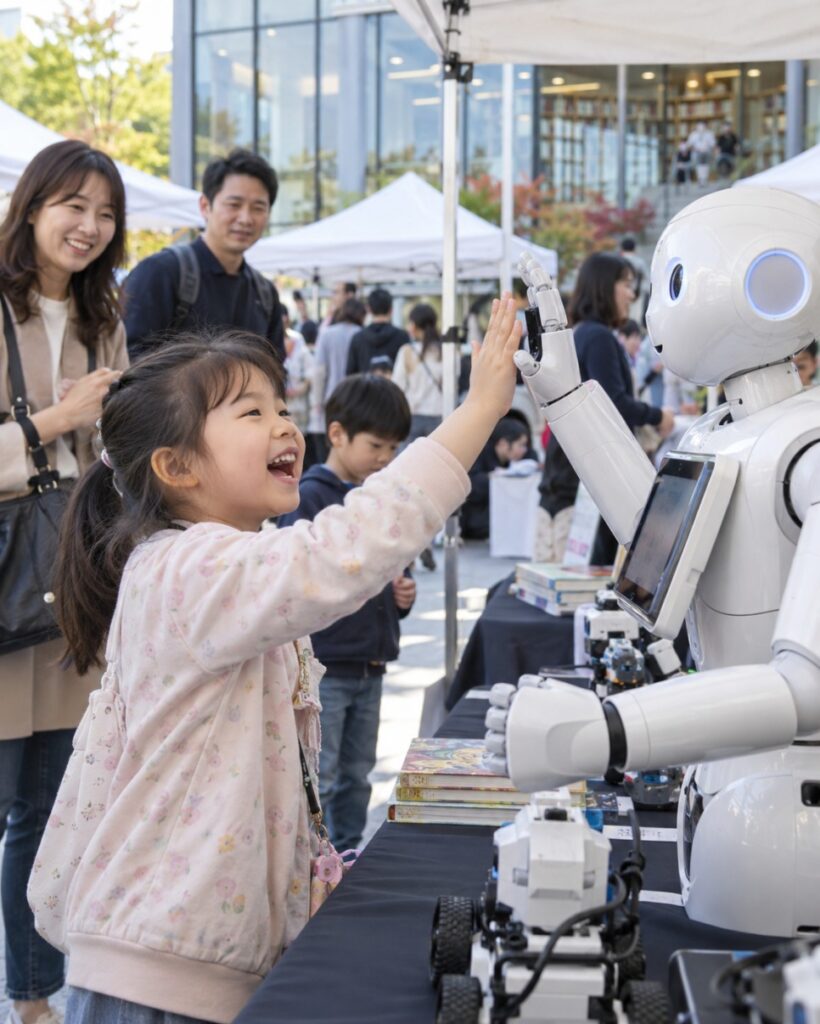 AI caricature booth at the Gimpo Book Festival