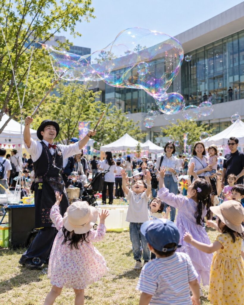 Bubble show at the Gimpo Book Festival