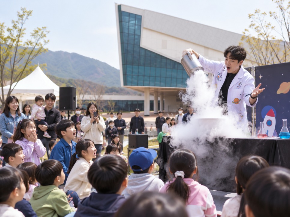 Science magic show at Daegu National Science Museum