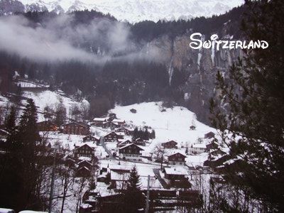The snow-covered Swiss Alps