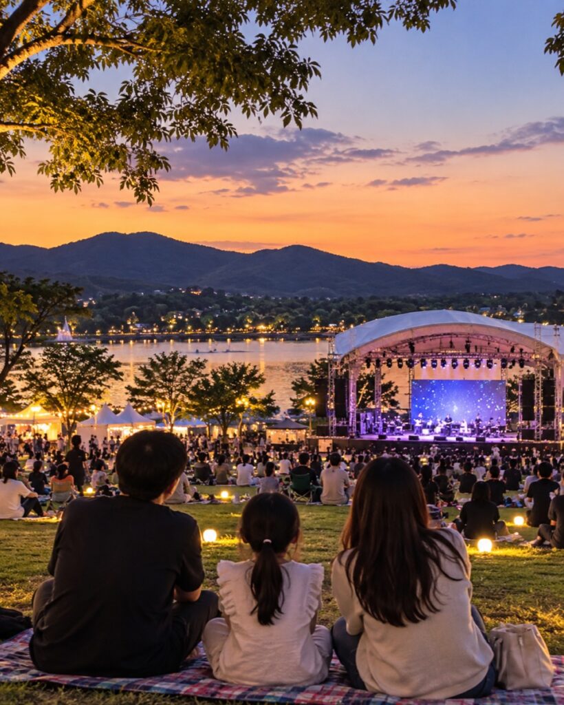 Sinjeongho Starlight Festival at Sinjeongho Garden in Asan
