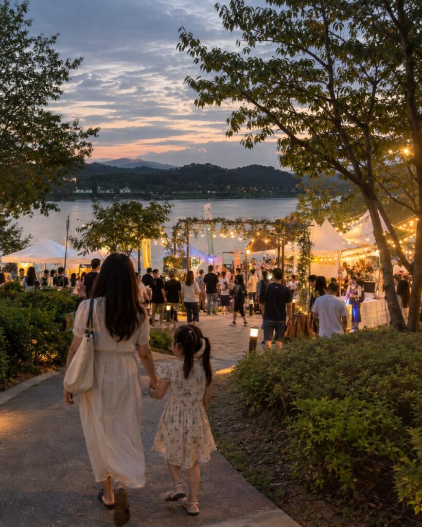 Main stage at the Sinjeongho Starlight Festival