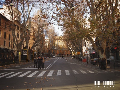 Street in Rome on the way to the Capuchin Crypt