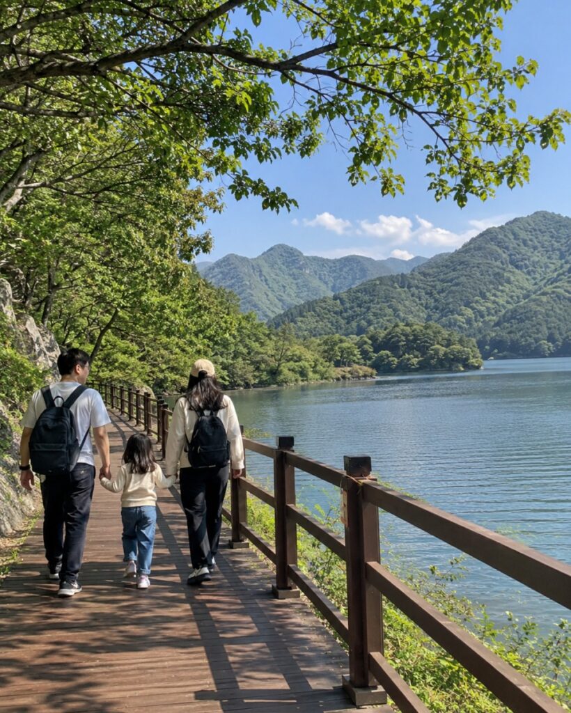 Sanmagi Old Trail along Goesan Lake