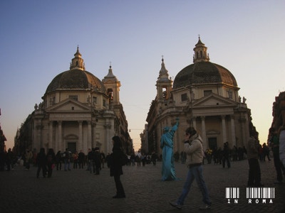 Twin churches at Piazza del Popolo