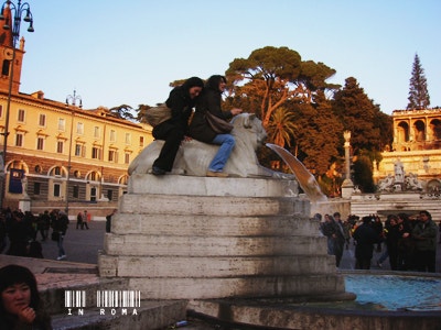 Lion Fountain at Piazza del Popolo