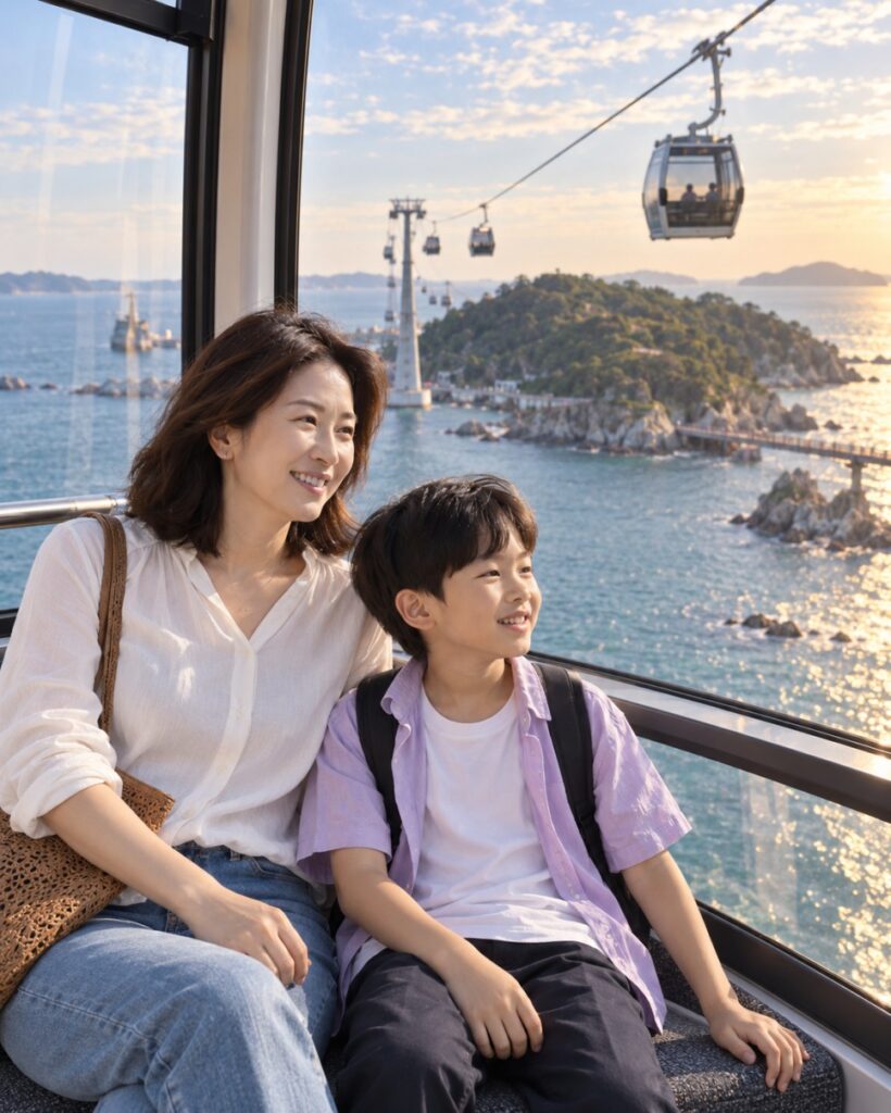 Jebudo island and the Seohaerang sea cable car
