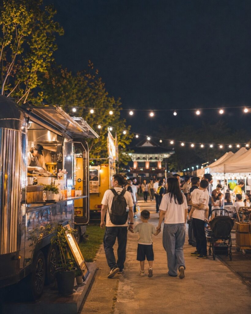 Daegaya night market and food trucks