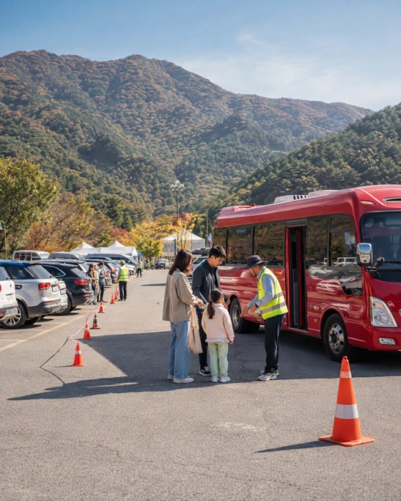 Parking near Uiam Park in Jangsu