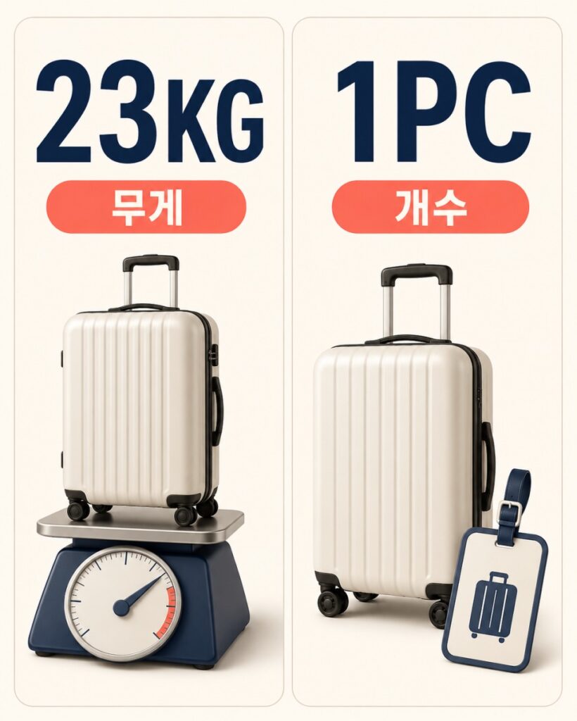 가족 위탁수하물 합산 아시아나항공은 개수와 개당 무게를 확인하세요