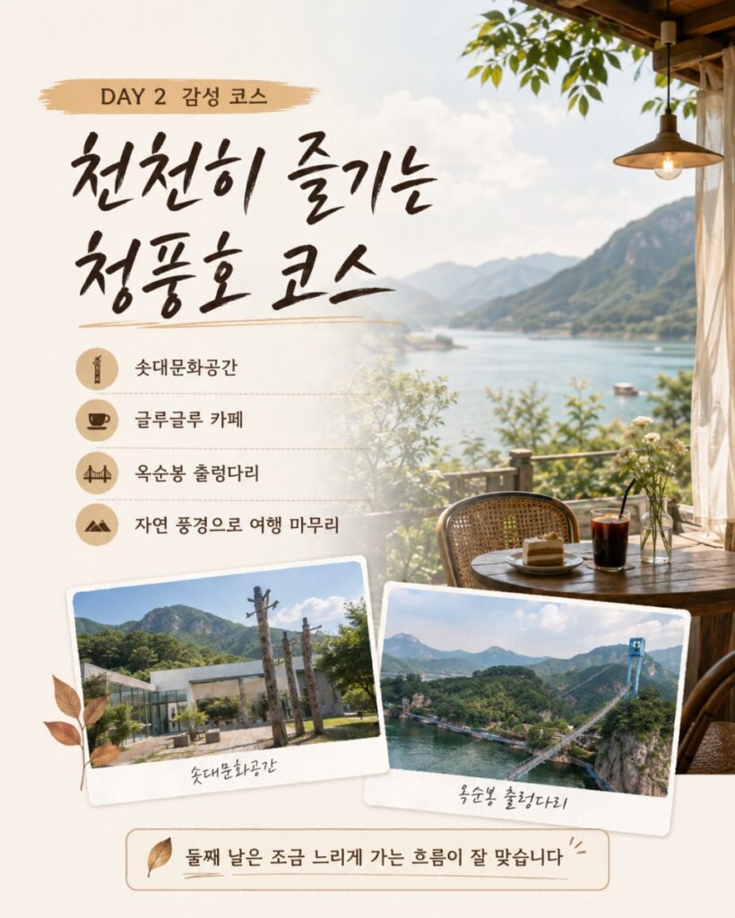 Lakeside café near Cheongpung