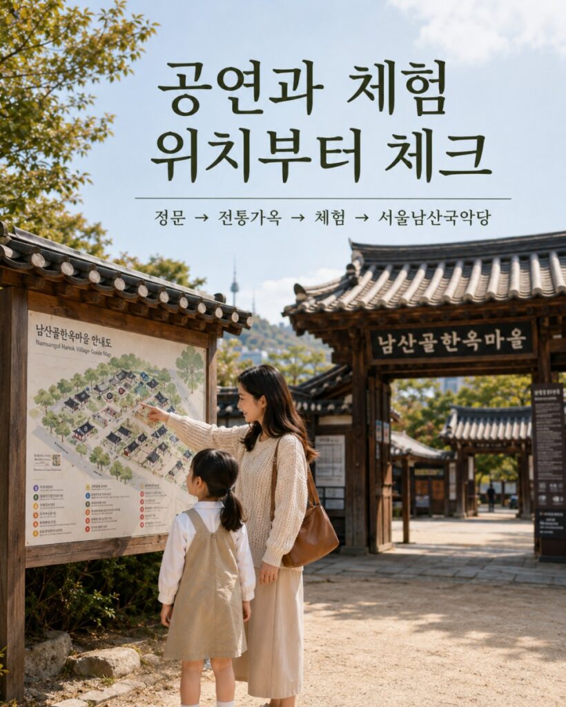 Family route through Namsangol Hanok Village
