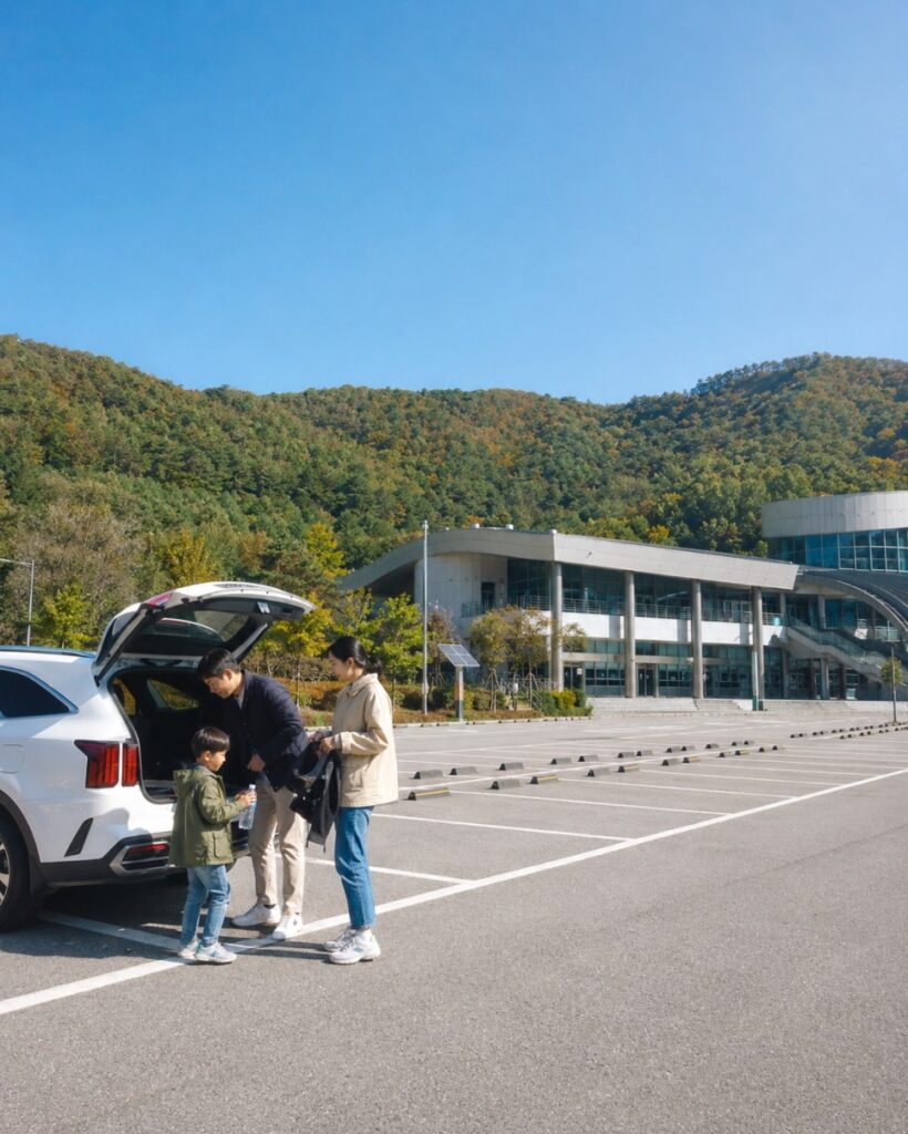 Parking lot at Taebaek 365 Safe Town