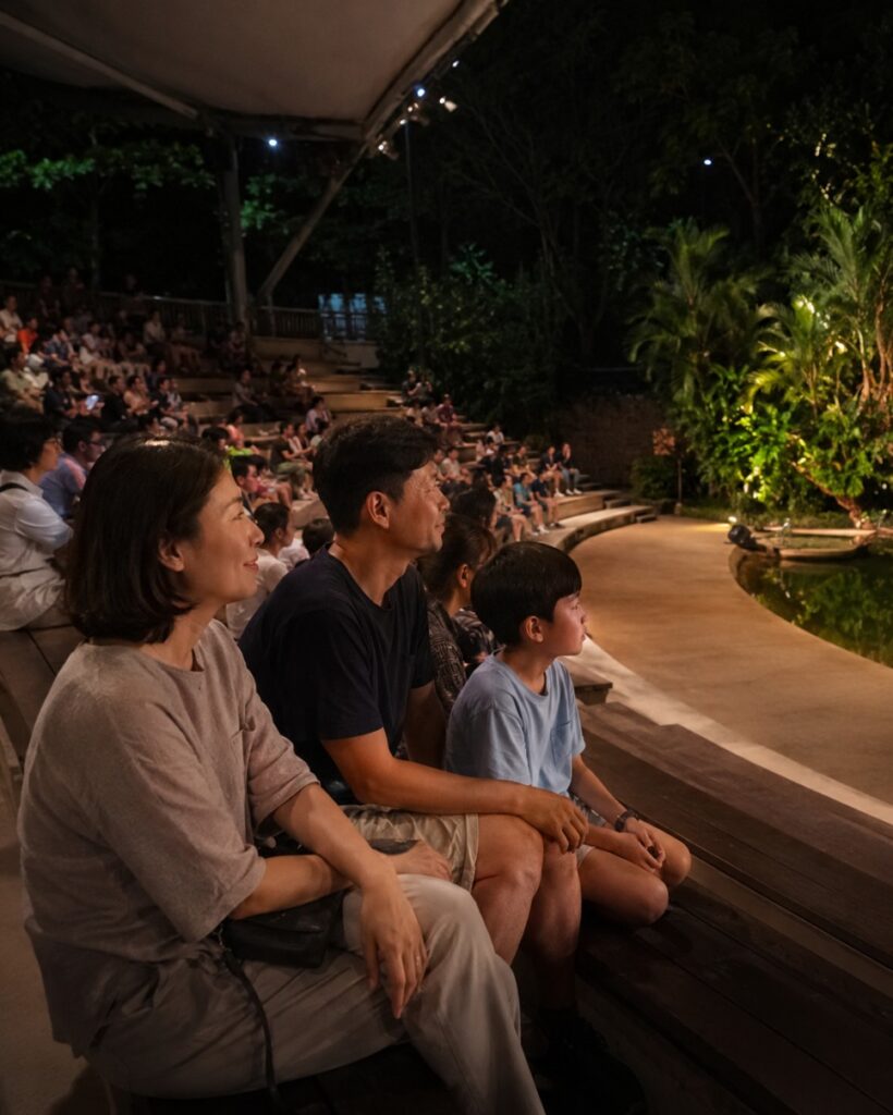 Night Safari entrance in Singapore at dusk
