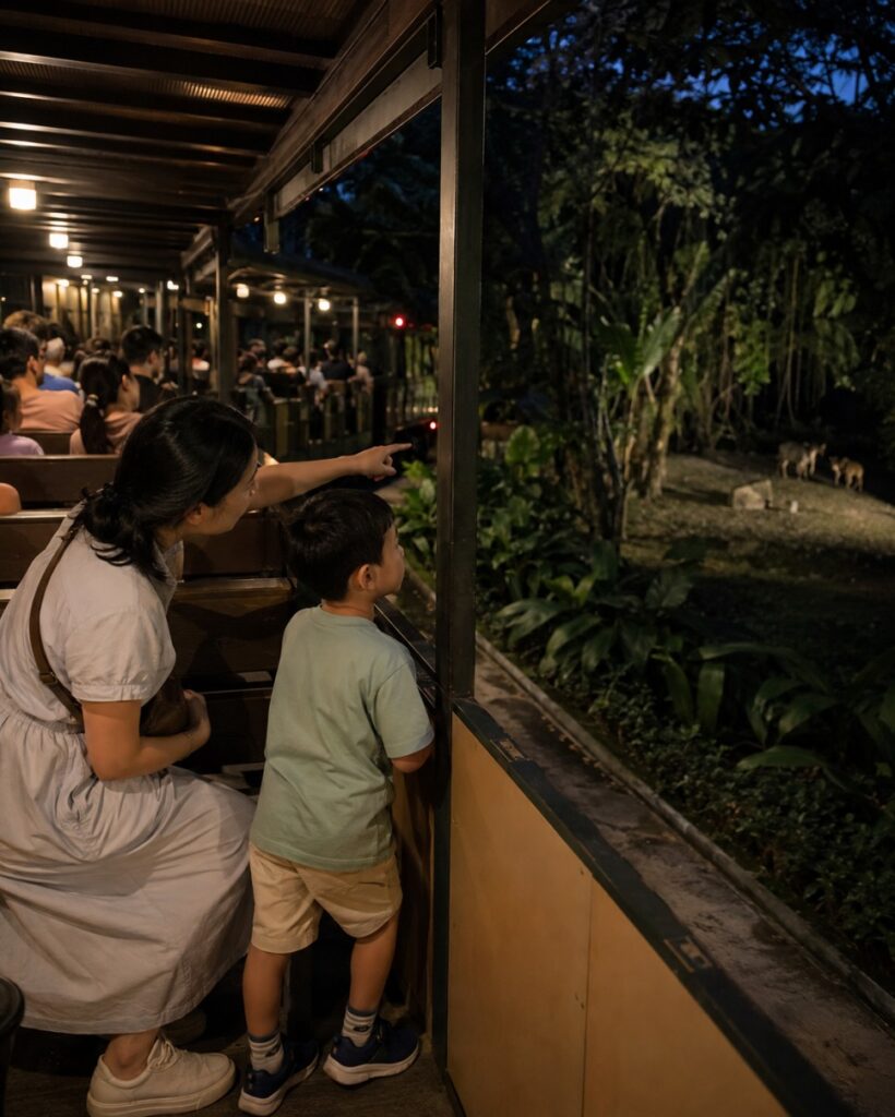Night Safari tram station