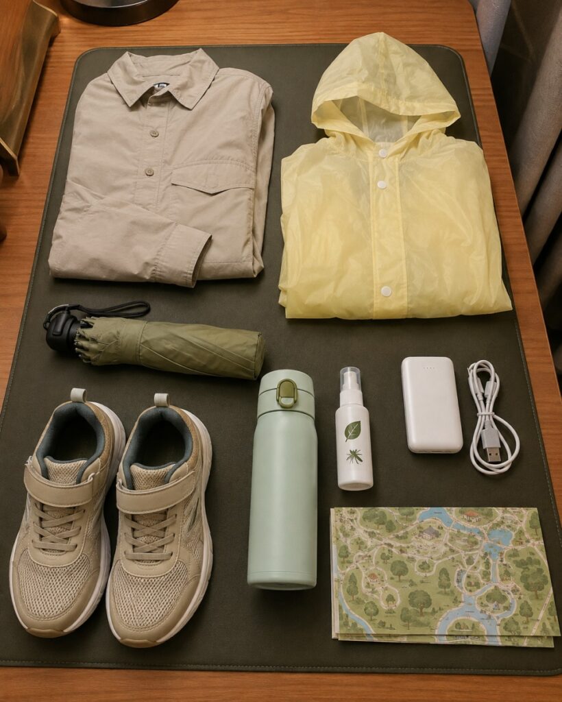 Packing list for the Night Safari with kids