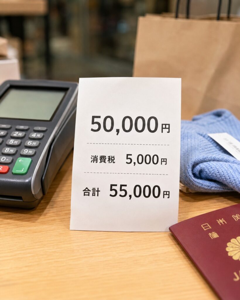일본 면세 제도 변경 5만 엔 쇼핑 비용 예시
