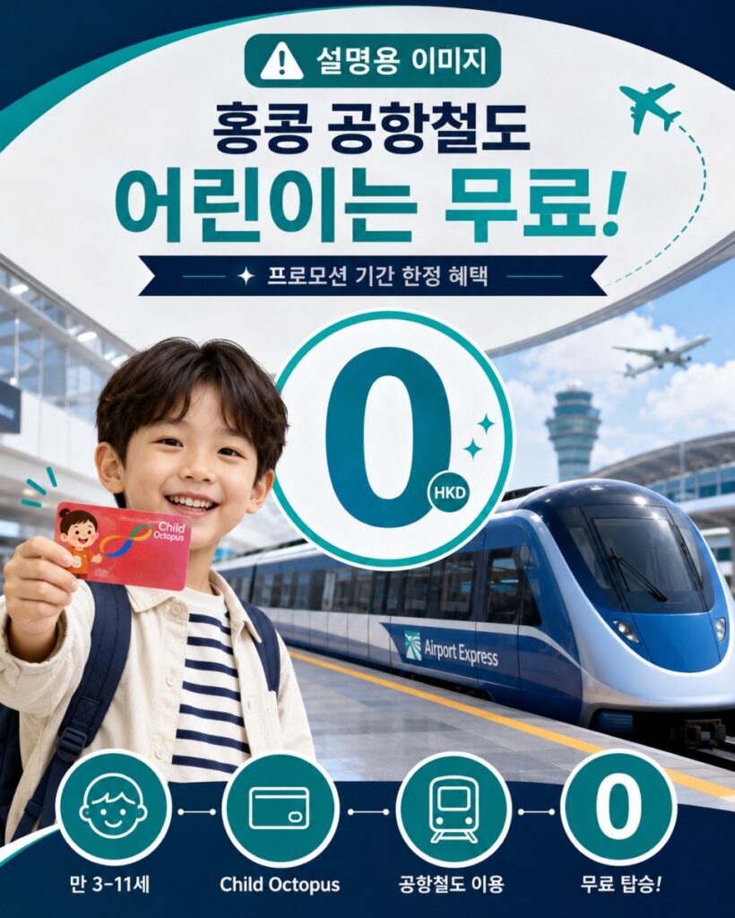 홍콩 공항철도 어린이 무료 대표 이미지