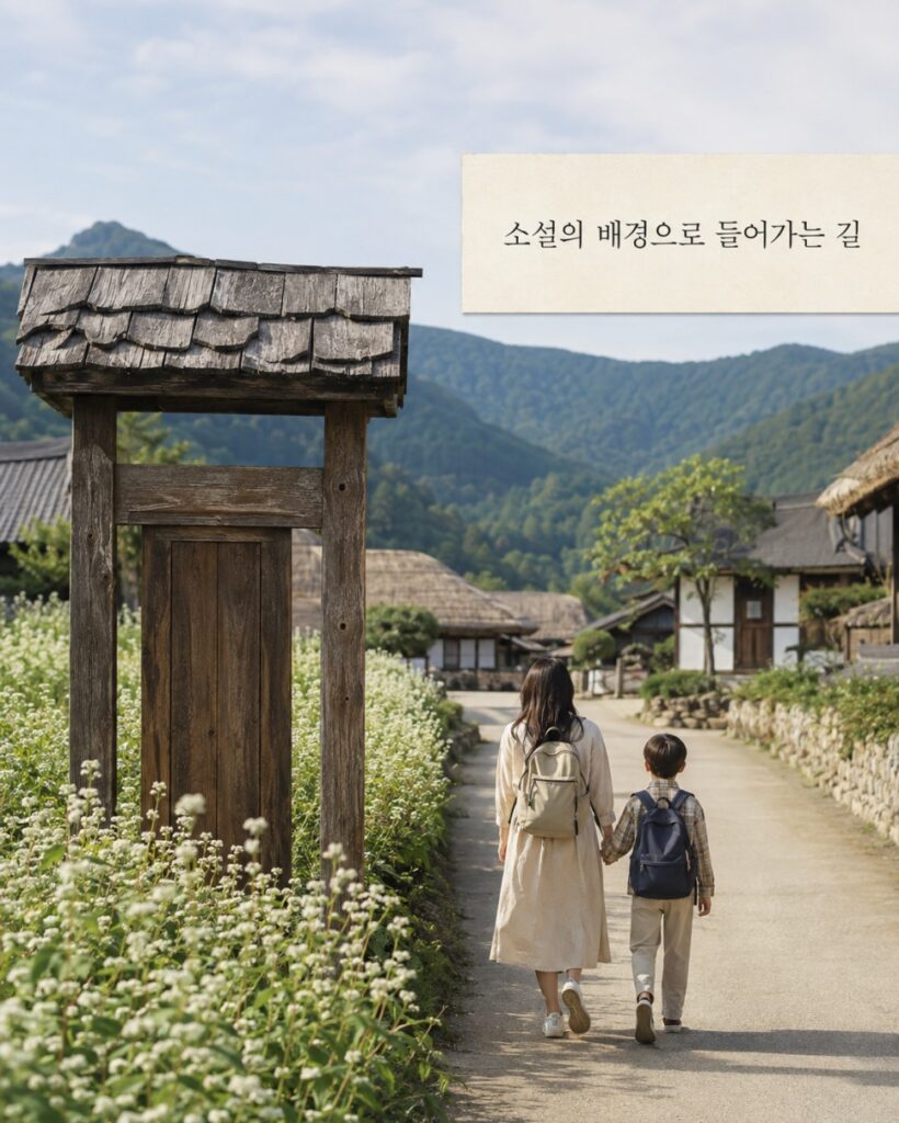 Buckwheat field path for families